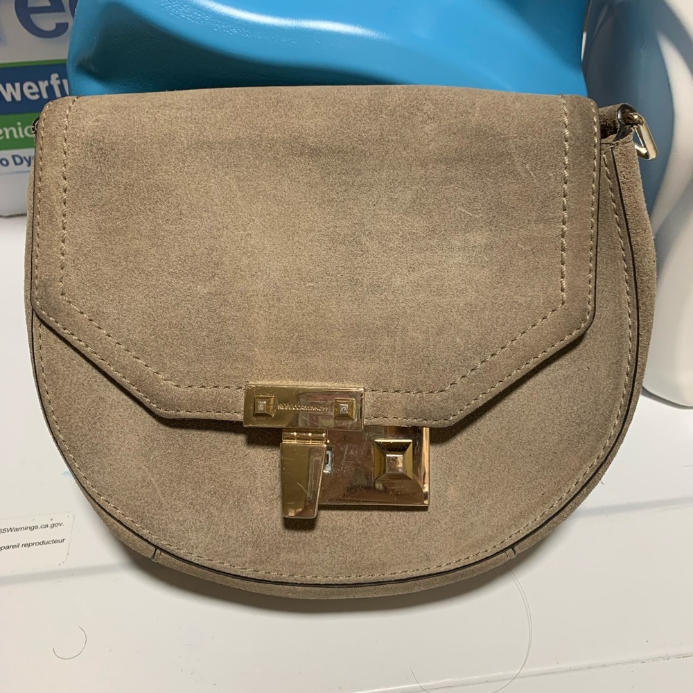 ✨Preloved Rebecca Minkoff Medium Paris Suede Saddle Bag✨
